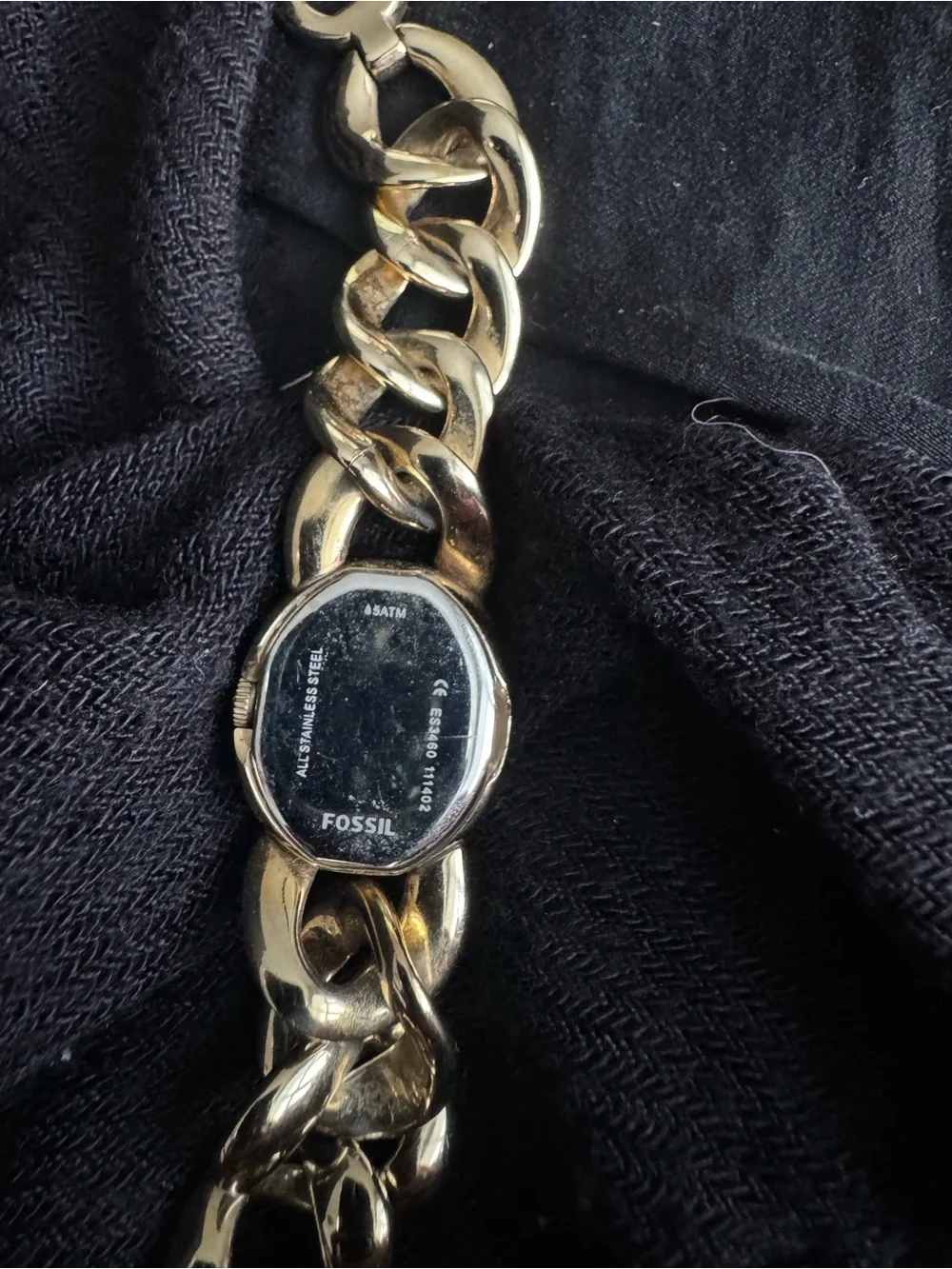 Fossil Women's Chunky Silver-Tone Chain Bracelet Watch